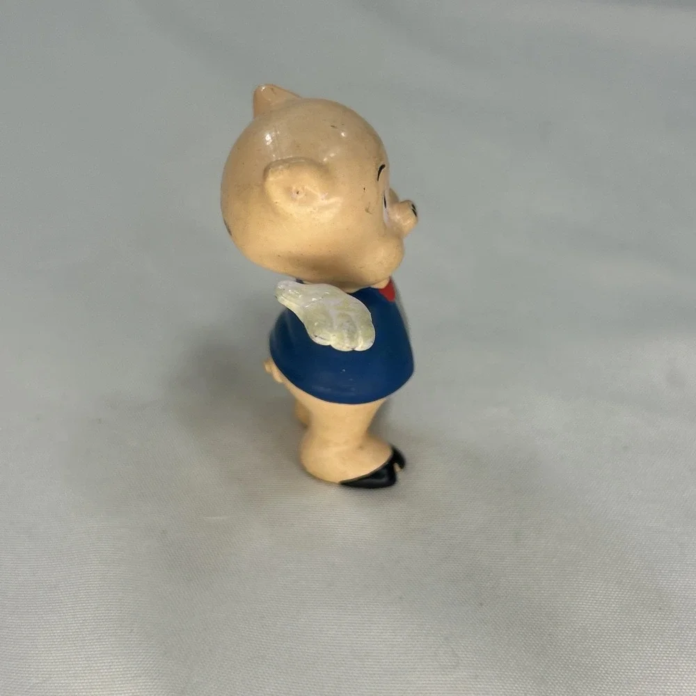 Vintage Porky Pig Figurine PVC 1988 Warner Bros Applause Looney Tunes Cake Toppe